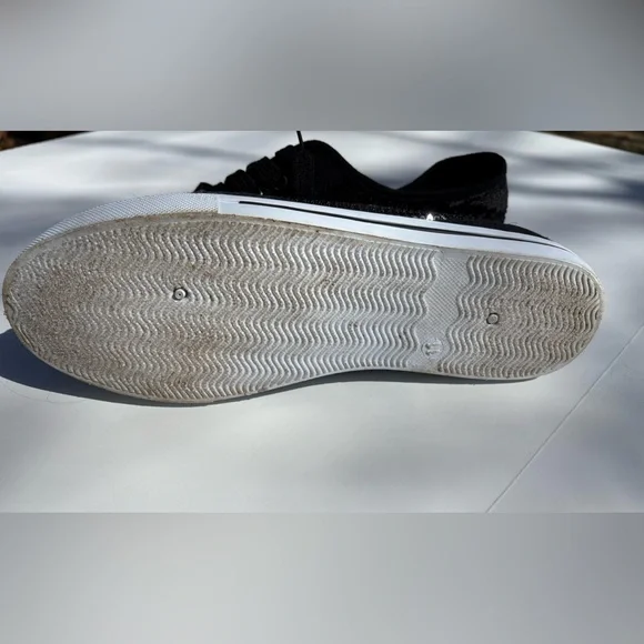 Women's Black Sequin Sneakers - Picture 3 of 3